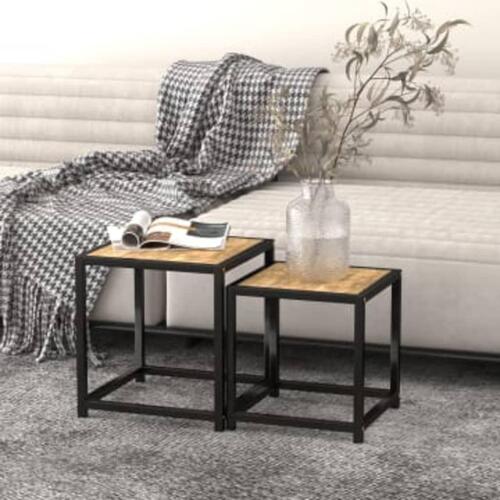 Sideborde 2 stk. MDF sort og gul