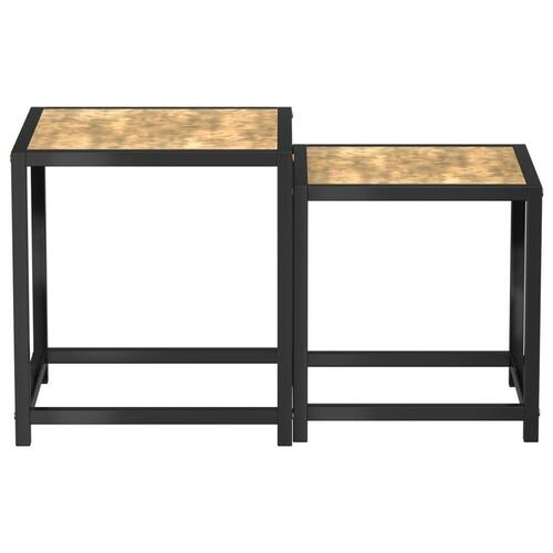 Sideborde 2 stk. MDF sort og gul