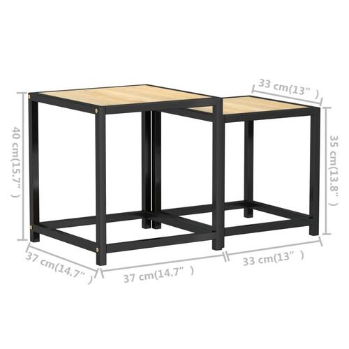 Sideborde 2 stk. MDF sonoma-eg