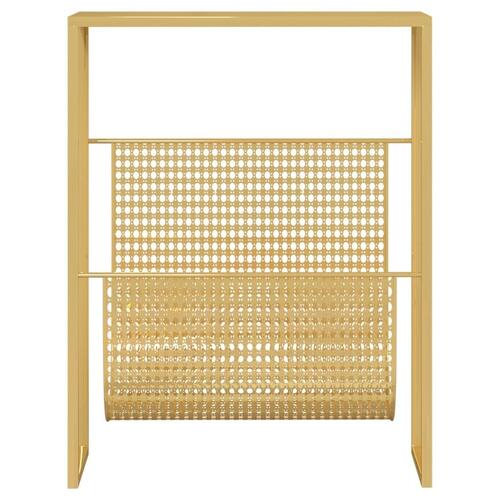 Magasinholder 35x15x45 cm stål guldfarvet