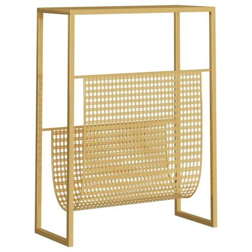 Magasinholder 35x15x45 cm stål guldfarvet