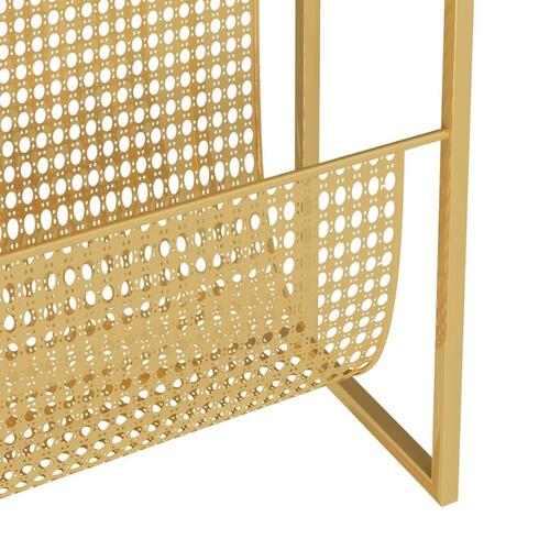 Magasinholder 35x15x45 cm stål guldfarvet