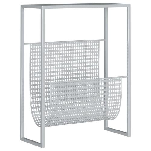 Magasinholder 35x15x45 cm stål sølvfarvet