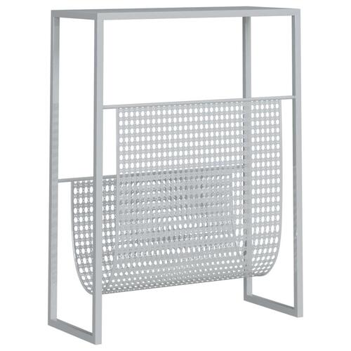 Magasinholder 35x15x45 cm stål sølvfarvet