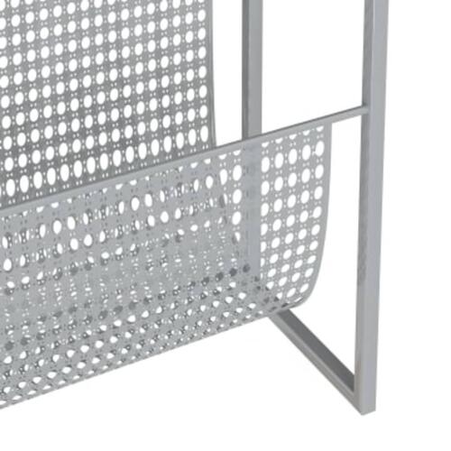 Magasinholder 35x15x45 cm stål sølvfarvet