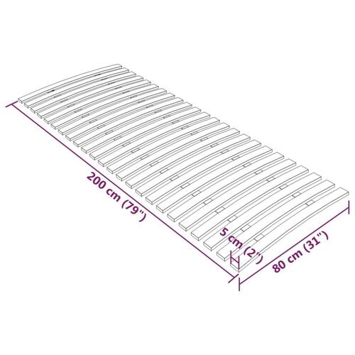 Lamelbund med 24 lameller 80x200 cm