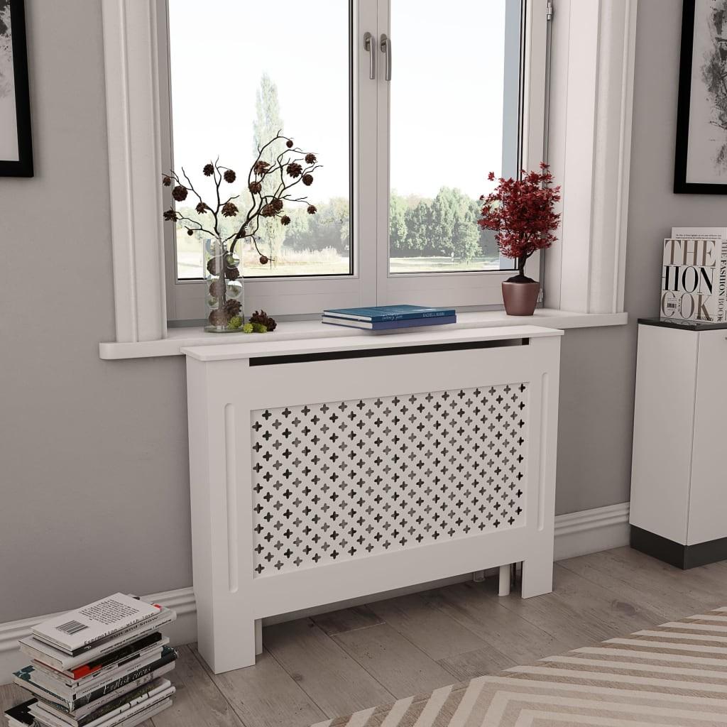 Radiatorskjulere 2 stk. 112 x 19 x 81,5 cm MDF hvid