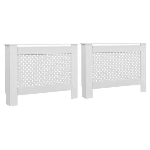 Radiatorskjulere 2 stk. 112 x 19 x 81,5 cm MDF hvid