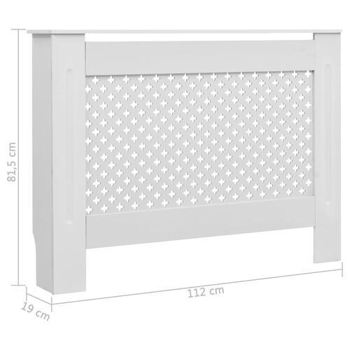 Radiatorskjulere 2 stk. 112 x 19 x 81,5 cm MDF hvid