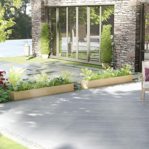 Plantekasser 2 stk. 200x31x31 cm massivt fyrretræ