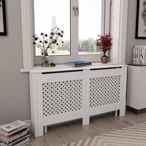 Radiatorskjulere 2 stk. 152 x 19 x 81,5 cm MDF hvid