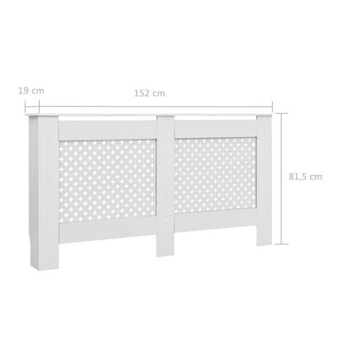 Radiatorskjulere 2 stk. 152 x 19 x 81,5 cm MDF hvid