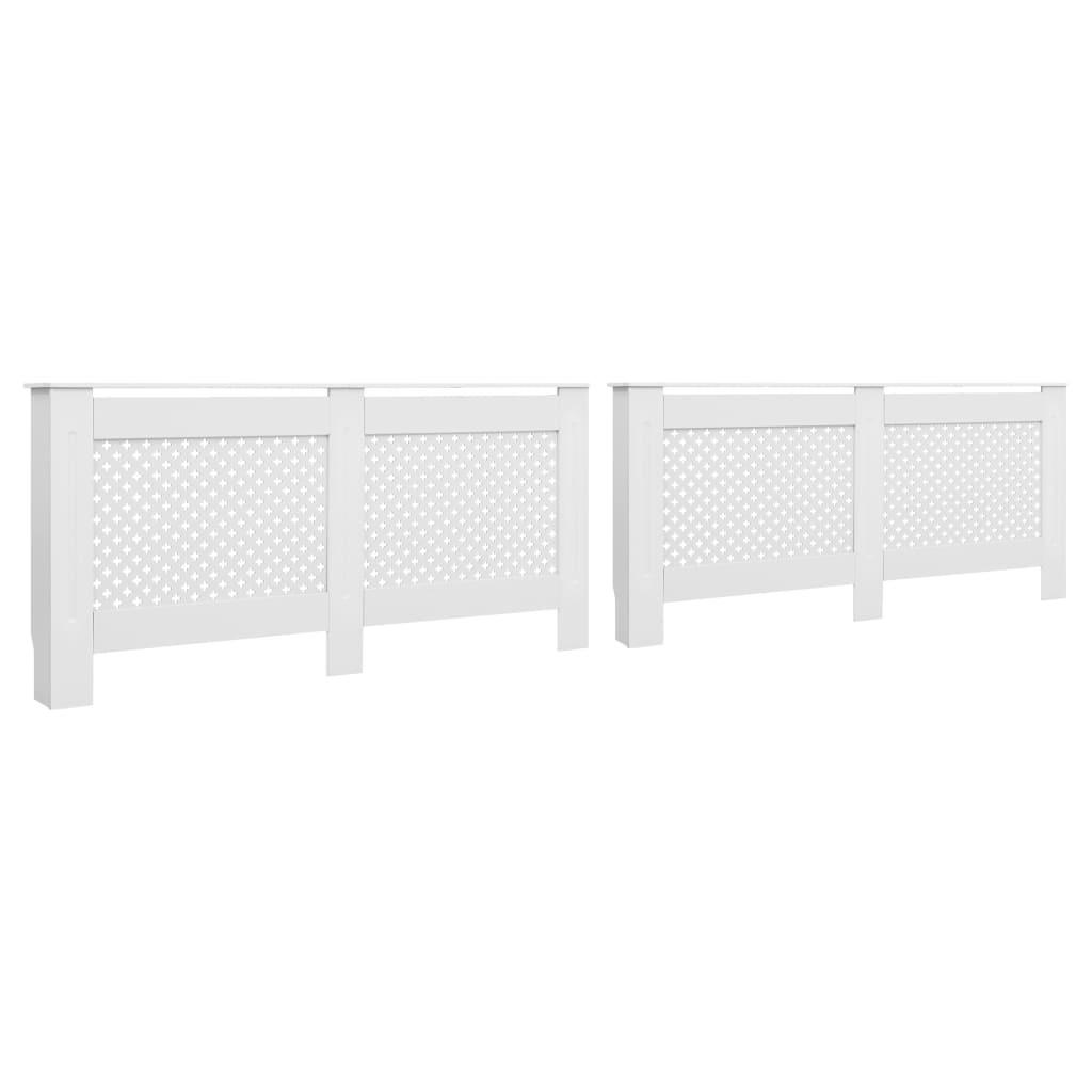 Radiatorskjulere 2 stk. 172 x 19 x 81,5 cm MDF hvid
