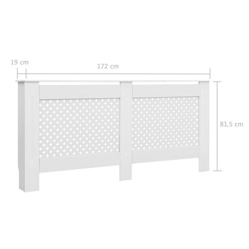 Radiatorskjulere 2 stk. 172 x 19 x 81,5 cm MDF hvid