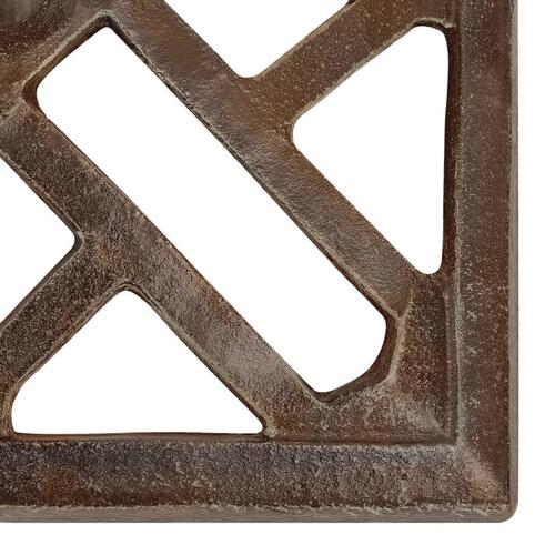 Parasolfod 44x44x31 cm støbejern bronzefarvet