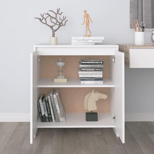 Skænk 70x41x75 cm konstrueret træ hvid