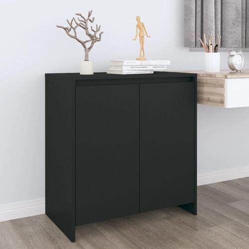Skænk 70x41x75 cm konstrueret træ sort