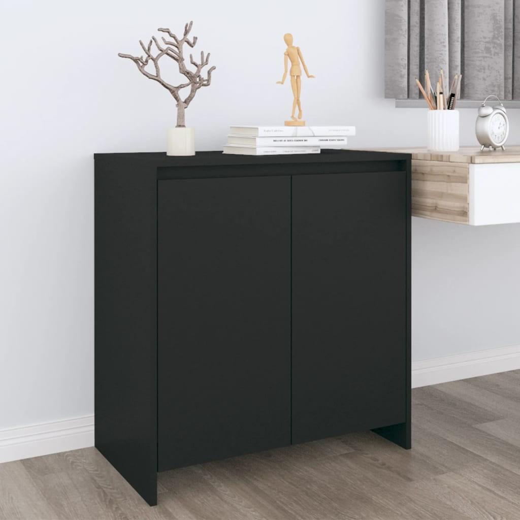 Skænk 70x41x75 cm konstrueret træ sort