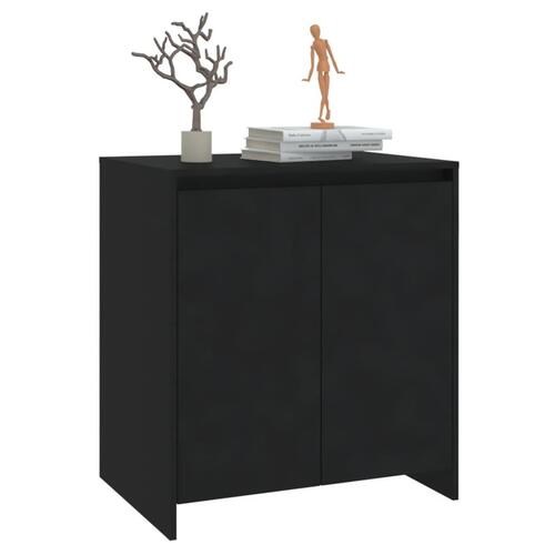 Skænk 70x41x75 cm konstrueret træ sort