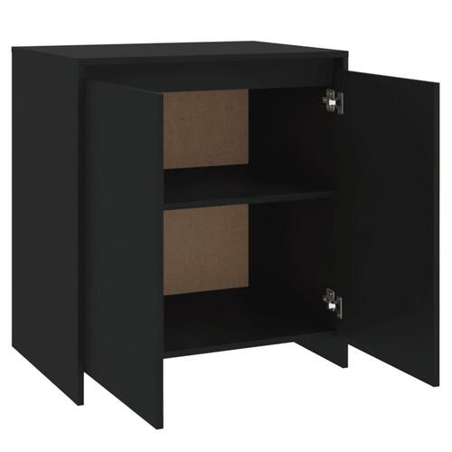 Skænk 70x41x75 cm konstrueret træ sort