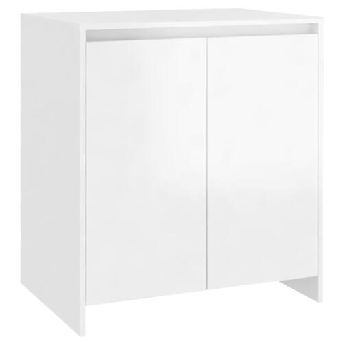 Skænk 70x41x75 cm konstrueret træ hvid højglans
