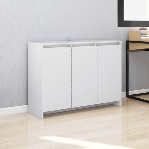 Skænk 102x33x75 cm konstrueret træ hvid