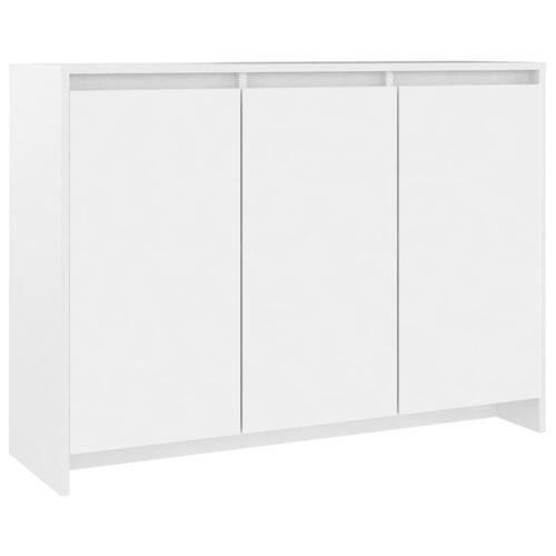 Skænk 102x33x75 cm konstrueret træ hvid