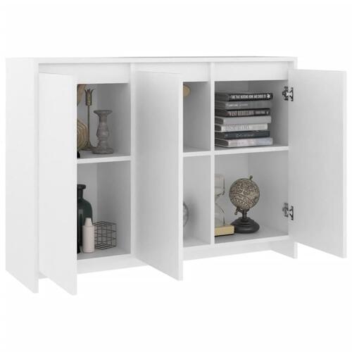 Skænk 102x33x75 cm konstrueret træ hvid