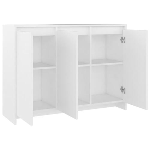 Skænk 102x33x75 cm konstrueret træ hvid