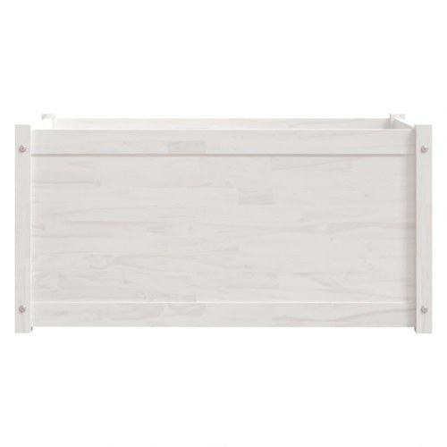 Plantekasser 2 stk. 100x50x50 cm massivt fyrretræ hvid