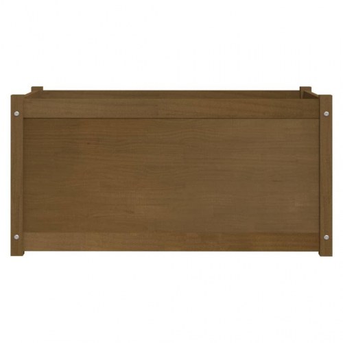 Plantekasser 2 stk. 100x50x50 cm massivt fyrretræ gyldenbrun