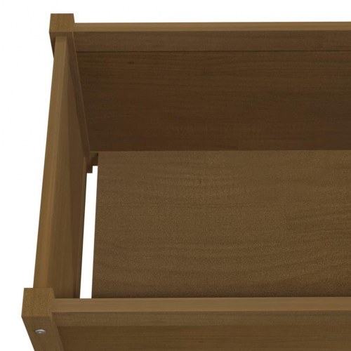 Plantekasser 2 stk. 100x50x50 cm massivt fyrretræ gyldenbrun