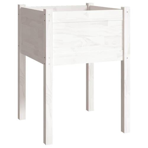 Plantekasser 2 stk. 50x50x70 cm massivt fyrretræ hvid