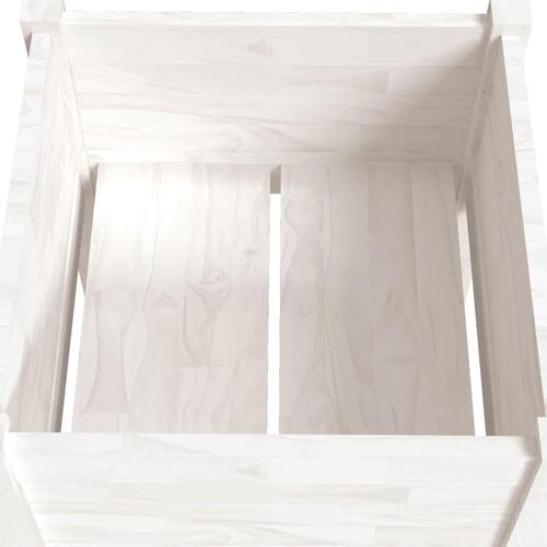 Plantekasser 2 stk. 50x50x70 cm massivt fyrretræ hvid