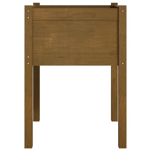 Plantekasser 2 stk. 50x50x70 cm massivt fyrretræ gyldenbrun