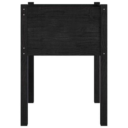 Plantekasser 2 stk. 50x50x70 cm massivt fyrretræ sort
