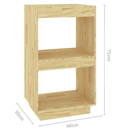 Bogreol 40x35x71 cm massivt fyrretræ