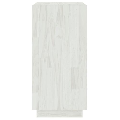 Bogreol 40x35x71 cm massivt fyrretræ hvid