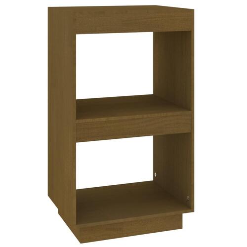 Bogreol 40x35x71 cm massivt fyrretræ gyldenbrun