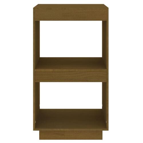 Bogreol 40x35x71 cm massivt fyrretræ gyldenbrun