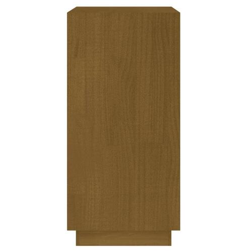 Bogreol 40x35x71 cm massivt fyrretræ gyldenbrun
