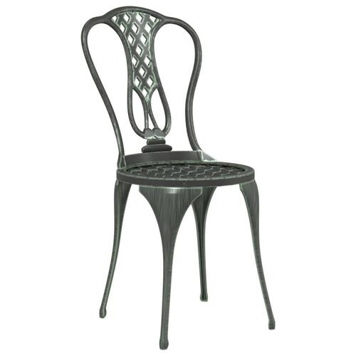 Bistrosæt 3 dele støbt aluminium grøn