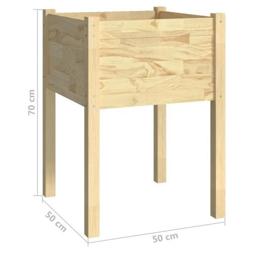 Plantekasse 50x50x70 cm massivt fyrretræ