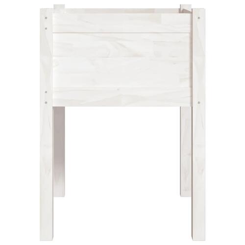 Plantekasse 50x50x70 cm massivt fyrretræ hvid