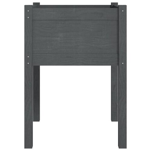 Plantekasse 50x50x70 cm massivt fyrretræ grå