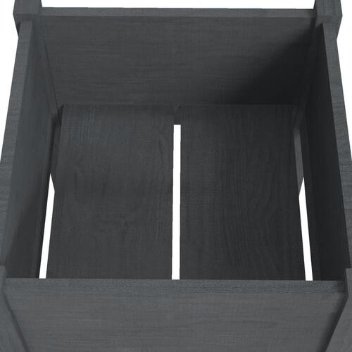 Plantekasse 50x50x70 cm massivt fyrretræ grå