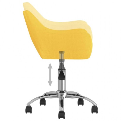 Drejelig kontorstol stof gul
