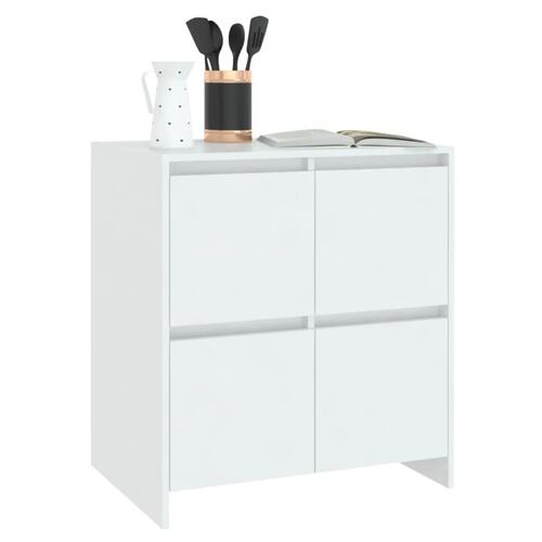 Skænke 2 stk. 70x41x75 cm konstrueret træ hvid