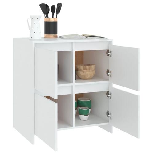 Skænke 2 stk. 70x41x75 cm konstrueret træ hvid