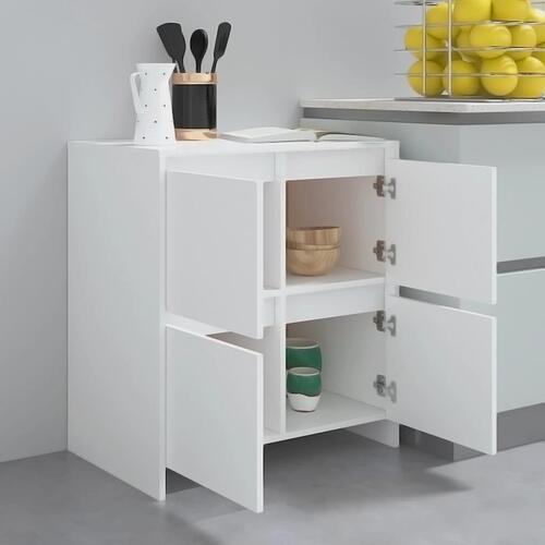 Skænke 2 stk. 70x41x75 cm konstrueret træ hvid